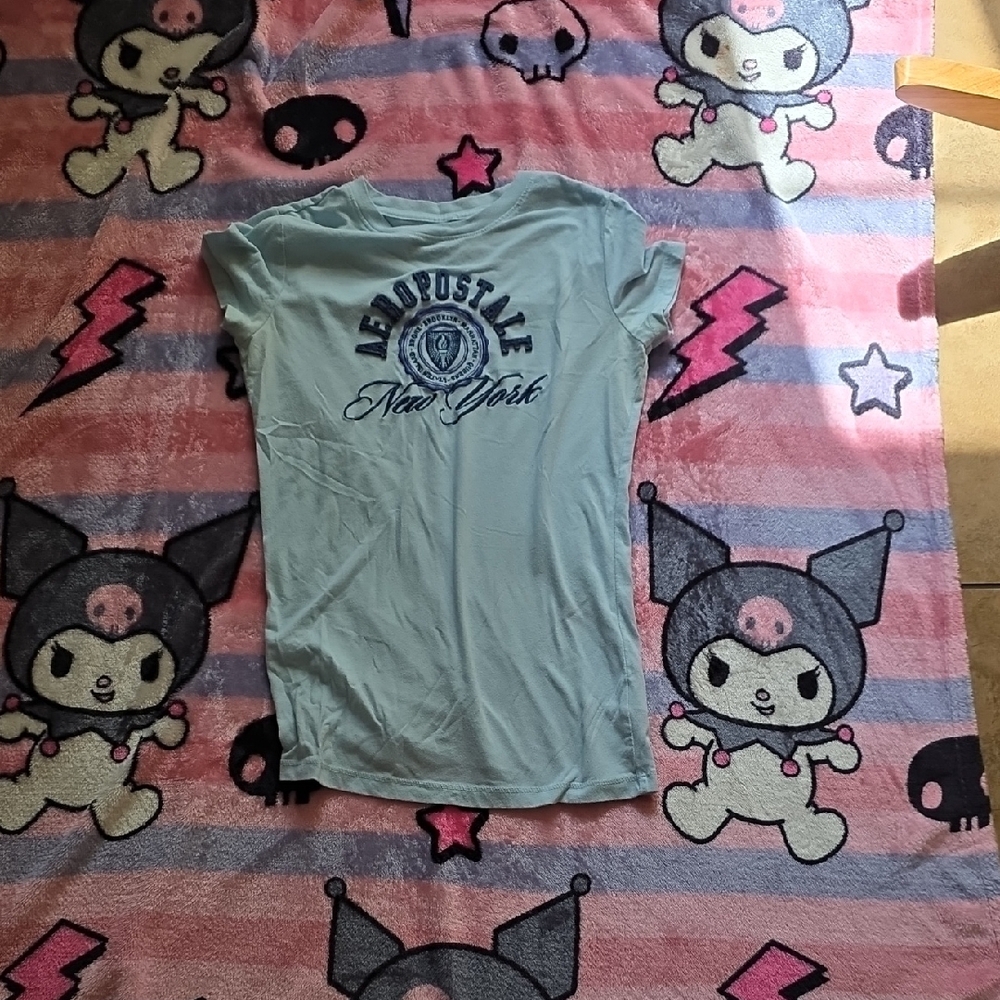 Aeropostale Light Blue Graphic Tee